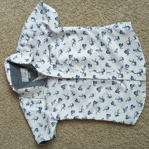 Boys dinosaur button down
